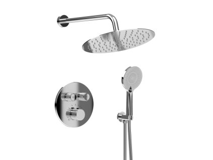 SMART SELECT podomítkový sprchový set s termostatickou baterií, 2 výstupy, vyústění, chrom