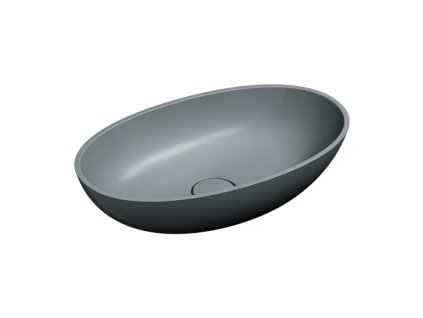 OMNIRES - SHELL M+ umyvadlo na desku, 60 x 35 cm, matná popelavá šedá SHELLUNAG