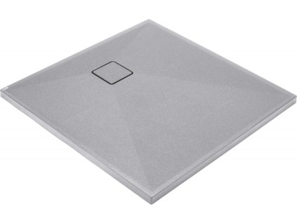 DEANTE - Correo šedá metalic - Granitová sprchová vanička, čtvercová, 90x90 cm KQR_S41B