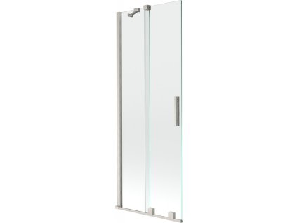 MEXEN/S - Velar dvoukřídlá posuvná vanová zástěna 70 x 150 cm, transparent, nikl kartáčovaný 896-070-000-01-97