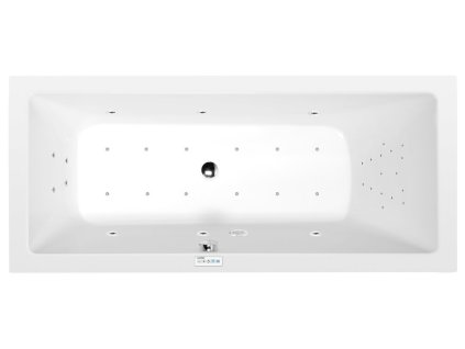 MIMOA hydromasážní vana, 170x80x39cm, Highline Hydro-Air, chrom