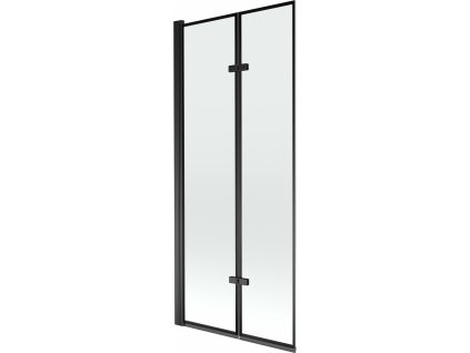 MEXEN - Castor vanová zástěna 2-křídlo 80 x 150 cm, černá vzor, černá 892-080-002-70-70