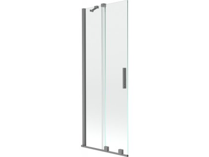 MEXEN/S - Velar dvoukřídlá posuvná vanová zástěna 70 x 150 cm, transparent, grafit metal 896-070-000-01-95