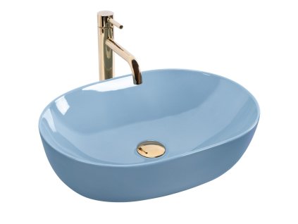 REA - Umyvadlo na desku LISA L.BLUE SHINY REA-U6620
