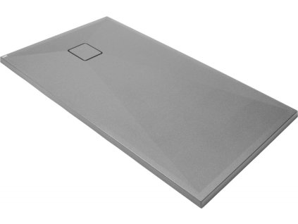 DEANTE - Correo metalicky šedá granitová sprchová vanička, obdélník 140x70 KQR_S77B