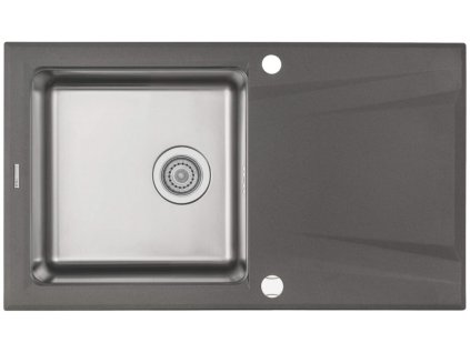 DEANTE - Prime antracit metalic - Granitovo - ocelový dřez, 1 - bowl s odkapávačem ZSR_T113 DOPRAVA ZDARMA