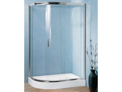 Sprchový kout 80 x 120 cm Chrom/sklo  + vanička