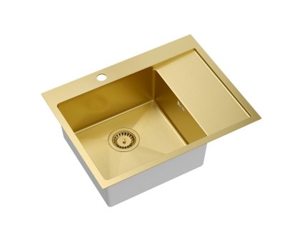 Quadron - Ocelový dřez RUSSEL 116 Gold HB7911PVDBSG1 DOPRAVA ZDARMA