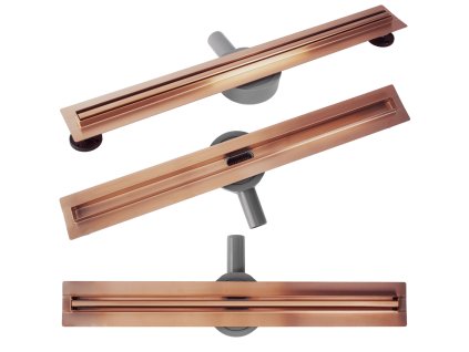 REA - Odtokový žlab Neox Slim pro Brushed Copper 90 REA-G4808