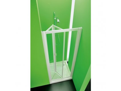 Zalamovací dveře do sprchy Modino 97-102cm, bílá, polystyrol