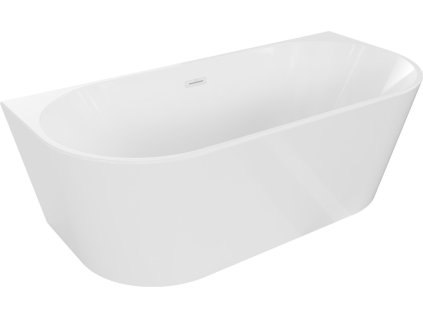 MEXEN/S - Oval vana volně stojící nástěnná 180 x 80 cm, bílá, sifon a přepad bílá 52671808000-20