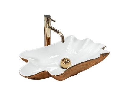 REA - Umyvadlo na desku Infinity White Gold REA-U3400