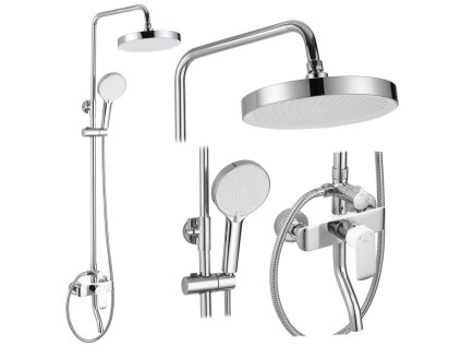 REA - Sprchový set s baterií 150mm BLOOM chrom/bílá REA-P9527