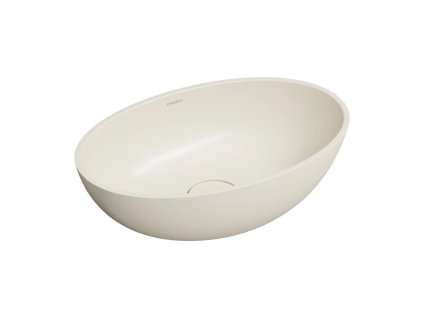 OMNIRES - SHELL M+ umyvadlo na desku, 50 x 32 cm, matná bílá písečná SHELL500UNWS