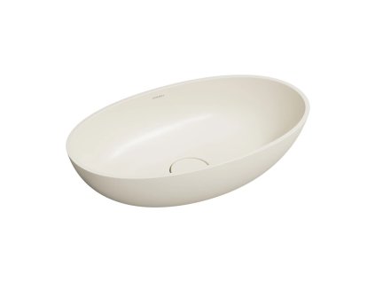 OMNIRES - SHELL M+ umyvadlo na desku, 60 x 35 cm, matná bílá písečná SHELLUNWS
