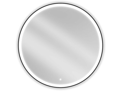 MEXEN - Esso zrcadlo s osvětlením 100 cm, LED 6000K černý rám 9825-100-100-611-70