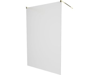 MEXEN/S - KIOTO samostatně stojící sprchová zástěna 100 x 200, matné sklo 8 mm, zlatá 800-100-002-50-30