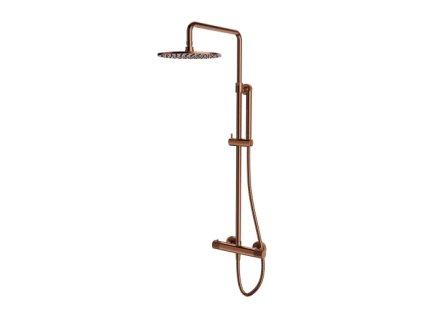 OMNIRES - CONTOUR termostatický sprchový systém pro odkryté armatury, kartáčovaná měď CT8044CPB