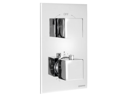 Podomítková sprchová termostatická baterie, box, 2 výstupy, chrom