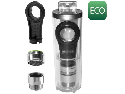 ECO SET redukce na sprchovou hadici 6L, perlátor 6L, vnější závit M24x1 a klíč, chrom