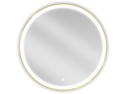 MEXEN - Esso zrcadlo s osvětlením 80 cm, LED 6000K zlatý rám 9825-080-080-611-50