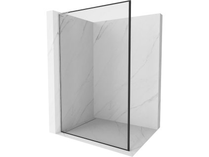 MEXEN/S - Kioto L Sprchová zástěna WALK-IN 90 x 200, černý vzor, chrom 800-090-103-01-70