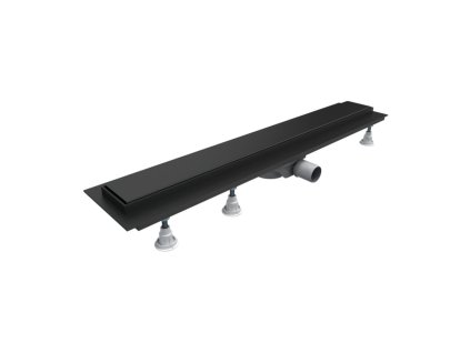 OMNIRES - LOWFIX lineární sprchový odtok s pevnou mřížkou, 70 cm černá /BLH/ LOWFIX70GBL