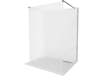 MEXEN/S - Kioto samostatně stojící sprchová zástěna 100 x 200 cm, dekor 8 mm, grafit metal 800-100-002-95-30