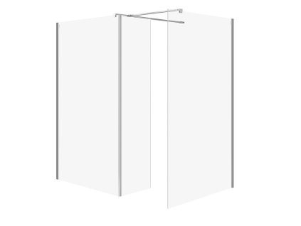 CERSANIT - SET B804 WALK-IN MILLE POHYBLIVÁ STĚNA CHROM 100X90X30X200 VIR S601-191