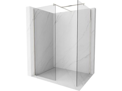 MEXEN/S - Kioto Sprchová zástěna WALK-IN 95 x 80 cm, transparent, nikl kartáčovaný 800-095-202-97-00-080