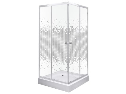 KERRA - Sprchový kout Bílý Pixel SQ 90 (s vaničkou) 5907548118370