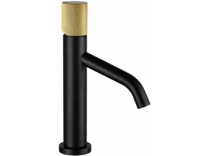 MEXEN/S - Rumba One umyvadlová baterie, černá / gold 73501-75