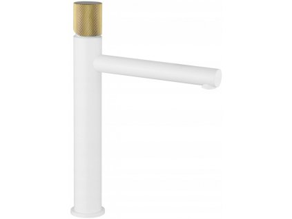 MEXEN/S - Elba One umyvadlová baterie vysoká bílá/zlatá 74111-25