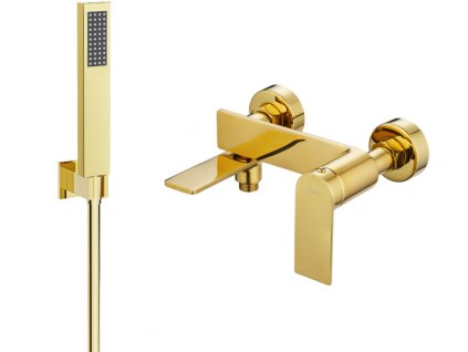 MEXEN/S - Zero SET vanová baterie s příslušenstvím R02, zlatá 7113R02-50