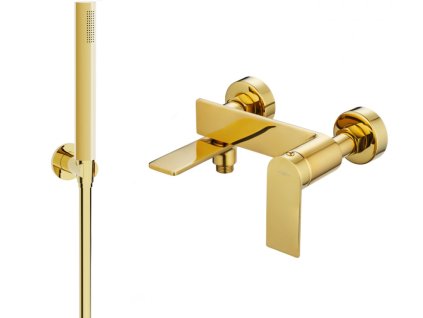 MEXEN/S - Zero SET vanová baterie s příslušenstvím R70, zlatá 7113R70-50