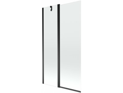 MEXEN - Flip vanová zástěna 1-křídlo 100 x 150 cm, transparent, černá 894-100-101-70-00