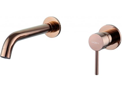 MEXEN - Podomítková umyvadlová baterie Alma, růžově zlatá 75015-60