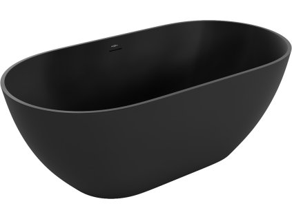 MEXEN - Rimini volně stojící vana z litého mramoru 150 x 75, černá mat 57241507570