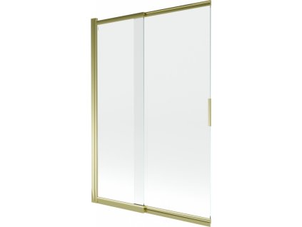 MEXEN - Fox 2-křídlá posuvná vanová zástěna 120 x 150 cm, transparent, zlatá 891-120-002-50-00