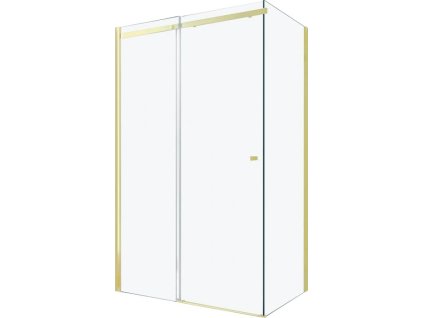 MEXEN/S - OMEGA sprchový kout 110x80, transparent, zlatá 825-110-080-50-00