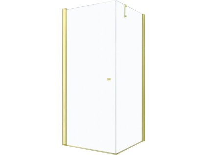 MEXEN/S - PRETORIA sprchový kout 90x80, transparent, zlatá 852-090-080-50-00