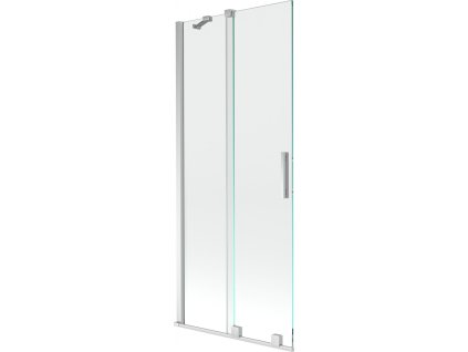 MEXEN/S - Velar Dvoukřídlá posuvná vanová zástěna 80 x 150 cm, transparent, chrom 896-080-000-01-01