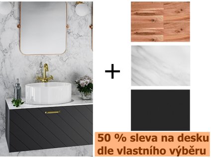 cerna spodni skrinka floo cerna matna 50 sleva na desku dle vlastniho vyberu
