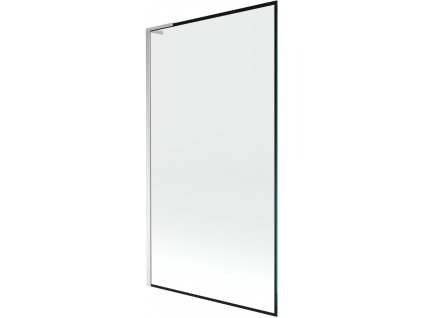 MEXEN/S - Next L vanová zástěna FIX 100 x 150 cm, černá vzor, chrom 895-100-000-03-70-01