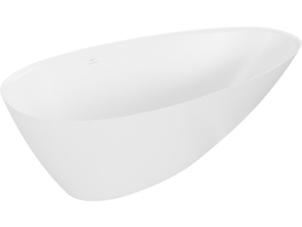 MEXEN - Milano volně stojící vana litý mramor 150 x 82 cm, bílá mat 57301508500