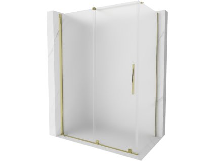MEXEN/S - Velar sprchový kout, posuvné dveře 150 x 75 cm, dekor, zlato 871-150-075-31-50