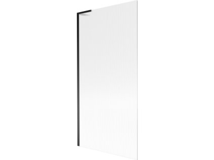 MEXEN/S - Next L vanová zástěna FIX 90 x 150 cm, proužky, černá 895-090-000-03-09-70