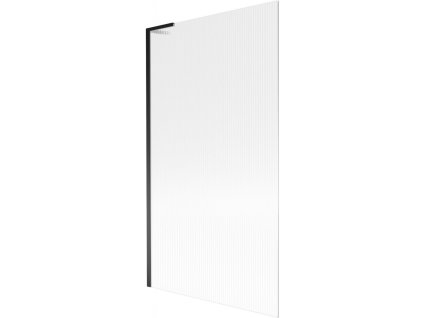 MEXEN/S - Next L vanová zástěna FIX 100 x 150 cm, proužky, černá 895-100-000-03-09-70