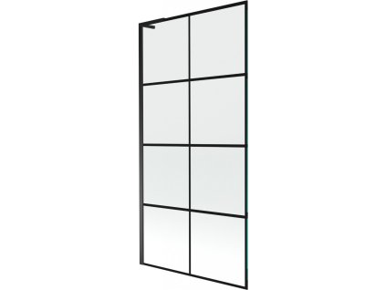 MEXEN/S - Next L vanová zástěna FIX 90 x 150 cm, černá vzor, černá 895-090-000-03-77-70