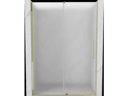 MEXEN/S - Velar posuvné sprchové dveře 150 cm, dekor, zlatá 871-150-000-31-50